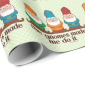 Papier Cadeau Les gnomes m'ont incité à le faire (Coin rond)