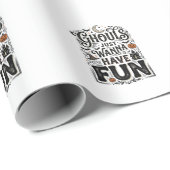 Papier Cadeau Les goules veulent juste s'amuser conception vecto (Coin rond)