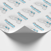 Papier Cadeau Les grands-parents sont les pas vers le futur genr (Coin)