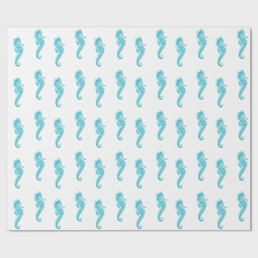 Papier Cadeau Les hippocampes (Plat)