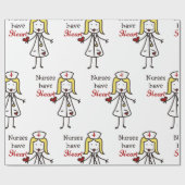 Papier Cadeau Les infirmières ont le coeur (Plat)