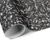 Papier Cadeau Les jetons en marbre façonnent les pièces texturée (Coin rond)