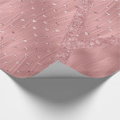 Papier Cadeau Les jolies courses de brosse avec des coeurs de (Coin)