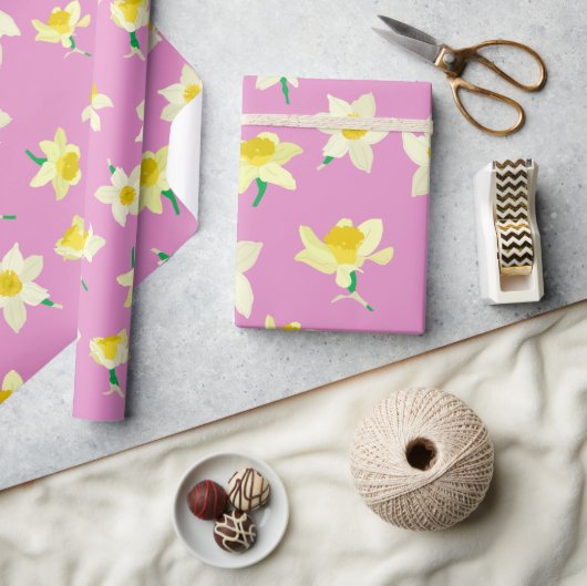 Papier Cadeau Les jonquilles. (Artisanat)