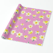 Papier Cadeau Les jonquilles. (Déroulé)