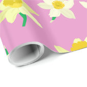 Papier Cadeau Les jonquilles. (Coin rond)