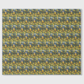 Papier Cadeau Les jonquilles et la souris dans la pluie (Plat)