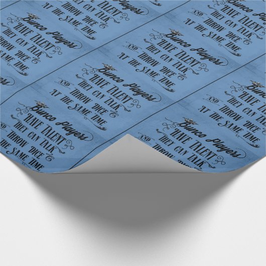 Papier Cadeau Les joueurs de Bunco ont le talent avec la (Coin)