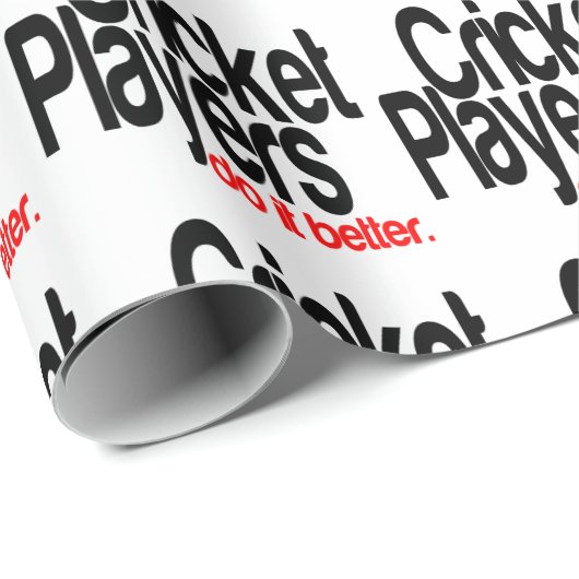 Papier Cadeau Les joueurs de cricket le font mieux (Coin rond)