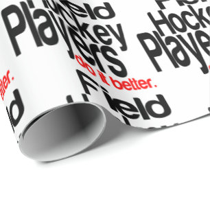 Papier Cadeau Les Joueurs De Hockey Sur gazon Le Font Mieux