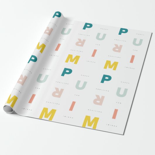 Papier Cadeau Les joyeuses Purim Pastels (Déroulé)