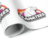 Papier Cadeau Les lamatés ne sont que des sirènes lesbiennes (Coin rond)