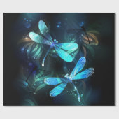Papier Cadeau Les libellules du lac (Plat)