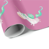 Papier Cadeau Les licornes sont magiques (Coin rond)