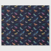 Papier Cadeau Les lucioles dans le ciel nocturne (Plat)