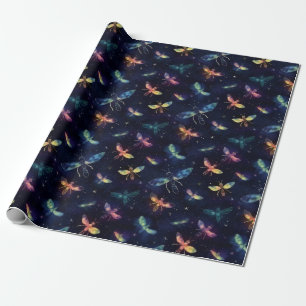 Papier Cadeau Les lucioles dans le ciel nocturne