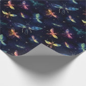 Papier Cadeau Les lucioles dans le ciel nocturne (Coin)