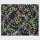 Papier Cadeau Les lumières de Noël en bande (Plat)