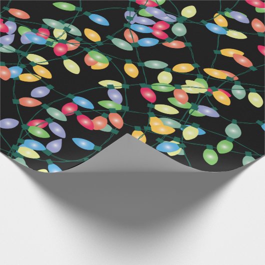 Papier Cadeau Les lumières de Noël en bande (Coin)