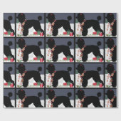 Papier Cadeau Les masses de Noël de caniches (Plat)