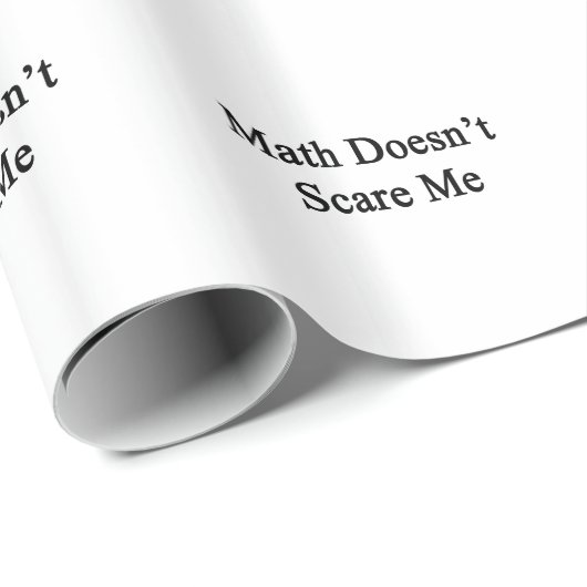 Papier Cadeau Les maths ne m'effrayent pas (Coin rond)