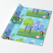 Papier Cadeau Les Médias Sociaux Dans Le Parc (Déroulé)