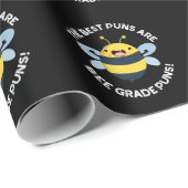 Papier Cadeau Les Meilleures Puns Sont Les Puns De Niveau Abeill (Coin rond)
