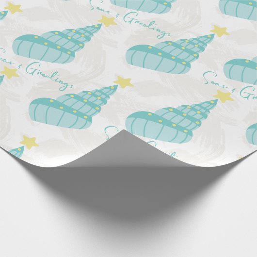 Papier Cadeau Les mers côtières et les salutations Shell Tree (Coin)