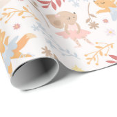 Papier Cadeau Les mignons animaux (Coin rond)