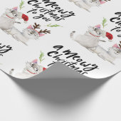 Papier Cadeau Les mignons chats de Noël Père Noël et l'Motif Ant (Coin)