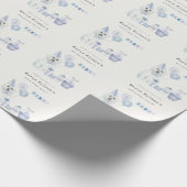 Papier Cadeau Les mignons Garçons Blue Party Chien Chien Chien C (Coin)