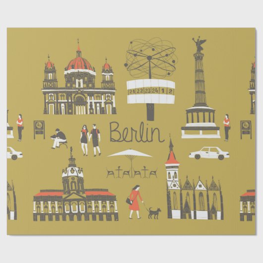 Papier Cadeau Les monuments de Berlin (Plat)