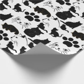 PAPIER CADEAU LES MOTIFS DE CHATS NOIRS (Coin)