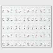 Papier Cadeau LES NEIGES CUTES 'Laisse-le neiger' (Plat)