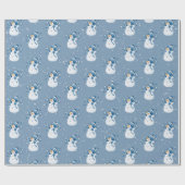 Papier Cadeau Les neigeurs dans les flocons de neige (Plat)