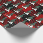 Papier Cadeau Les neigeurs et les cerfs sur papier d'enveloppeme (Coin)