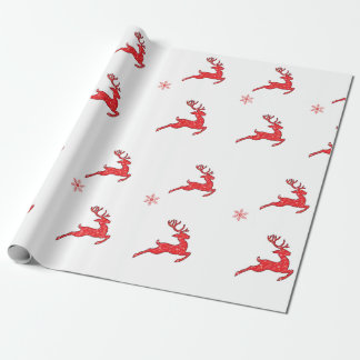 Papier Cadeau Les Neuf Encaissons Cadeaux Reindeers