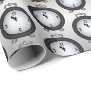 Papier Cadeau Les nouvelles années d'Ève de motif d'horloge on