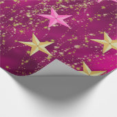 Papier Cadeau Les nuits arabes Magenta & Gold Stars (Coin)