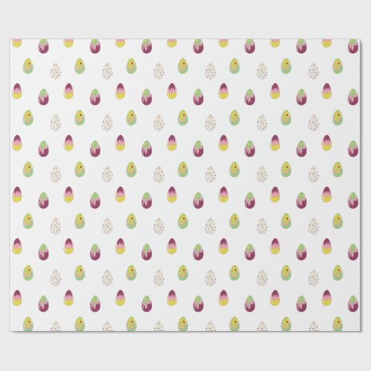 Papier Cadeau Les oeufs de Pâques. (Plat)
