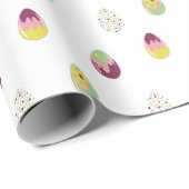 Papier Cadeau Les oeufs de Pâques. (Coin rond)