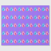 Papier Cadeau Les oiseaux mignons (Plat)