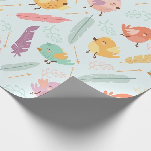 Papier Cadeau Les oiseaux mignons (Coin)