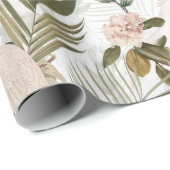 Papier Cadeau Les oiseaux tropicaux Cockatoo Jungle Motif - Blan (Coin rond)