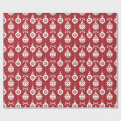 Papier Cadeau Les ornements de Noël (Plat)