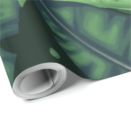 Papier Cadeau Les palmiers de la jungle (Coin rond)