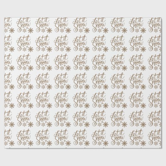 Papier Cadeau Les parties scintillantes d'or blanc l'ont laissé (Plat)