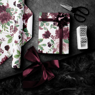 Papier Cadeau Les passions de Moody   Dramatique violet vin Rose