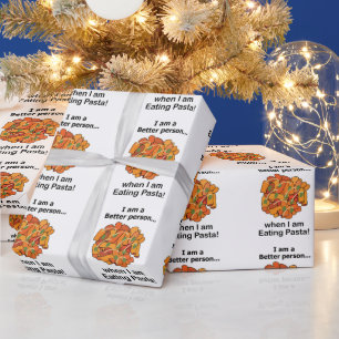 Papier Cadeau Les pâtes me rendent meilleur Drôle amateur de pât