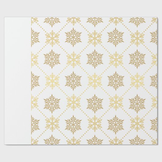 Papier Cadeau Les Patterns de Snowflakes (Plat)